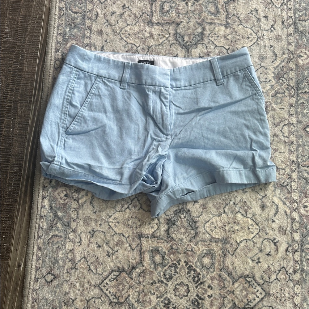 Light blue jcrew shorts with pockets